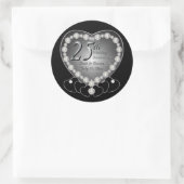 25e zilverJubileum Ronde Sticker (Tas)