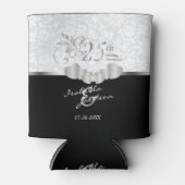 25e Zilverweddenschap Jubileum | Damaspatroon Blikjeskoeler (Voorkant)