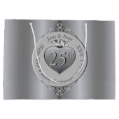 25e Zilverweddenschap Jubileum Groot Cadeauzakje (Achterkant)