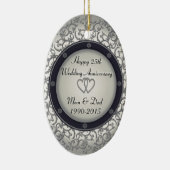 25e Zilverweddenschap Jubileum Keramisch Ornament (Rechts)