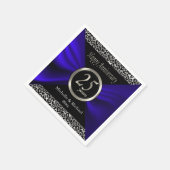 25e Zilverweddenschap Jubileum | Leopard Pattern Servetten (Hoek)