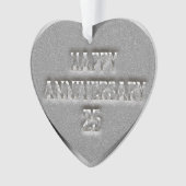 25e Zilverweddenschap Jubileum Ornament (voorkant)