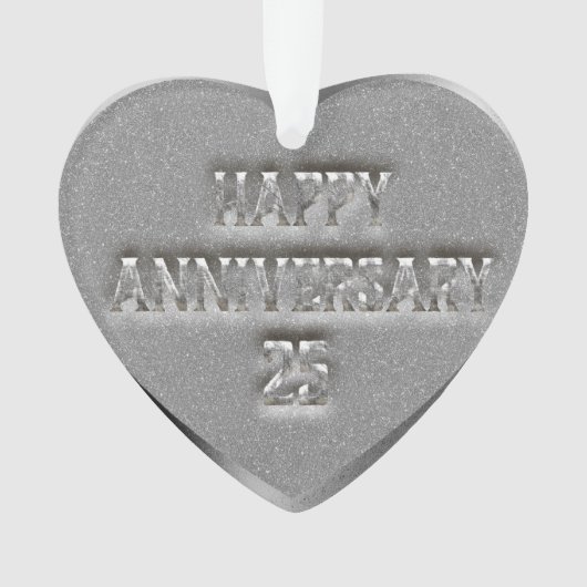 25e Zilverweddenschap Jubileum Ornament (voorkant)