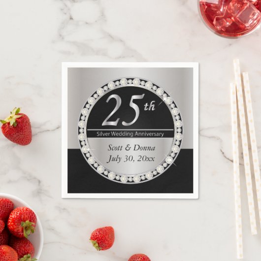 25e Zilverweddenschap Jubileum Servetten (Insitu)