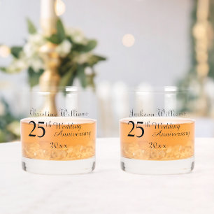 25e Zilverweddenschap Jubileum Whisky Glas