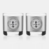 25e Zilverweddenschap Jubileum Whisky Glas (Achterkant)