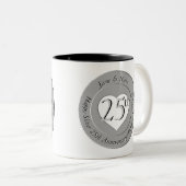 25ème Anniversaire de Mariage d'or Mug (Devant droit)