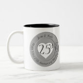 25ème Anniversaire de Mariage d'or Mug (Gauche)