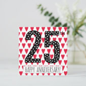 25ème anniversaire heureux ! - Carte de voeux (Debout devant)