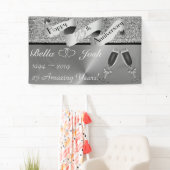 25ème Bannière heureuse d'anniversaire de noces (En situation)