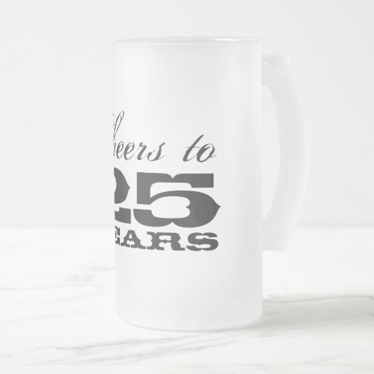 25ème Cadeau en verre de tasse de bière (Devant droit)