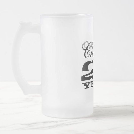 25ème Cadeau en verre de tasse de bière (Gauche)