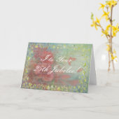 25ème carte de jubilé de nonne catholique (Fleur jaune)