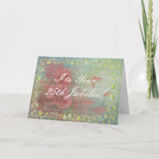 25ème carte de jubilé de nonne catholique