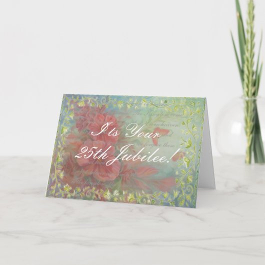 25ème carte de jubilé de nonne catholique (Devant)