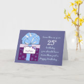 25ème Carte personnalisable d'anniversaire (Fleur jaune)