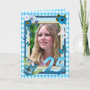 25ème carte photo pour un anniversaire