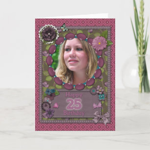25ème Carte photo pour un anniversaire