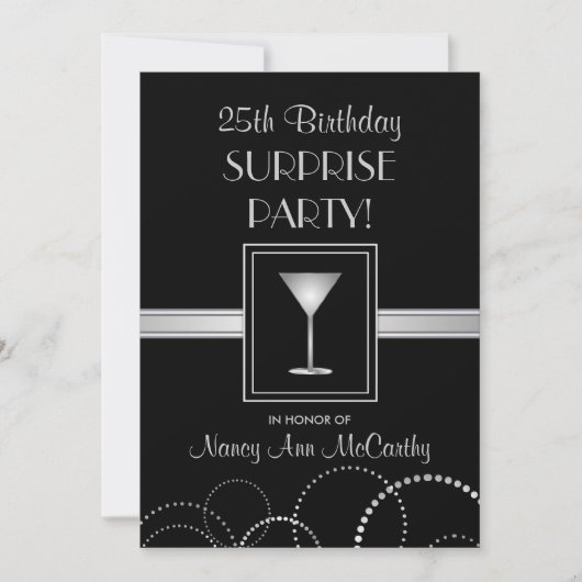 25ème Invitations de coutume de fête (Devant)