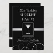 25ème Invitations de coutume de fête (Devant / Derrière)