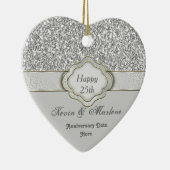 25ème ORNEMENT ARGENTÉ ÉLÉGANT de CADEAU (Droite)