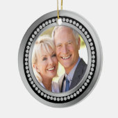 25ème ornement imprimé d'anniversaire de mariage (Gauche)