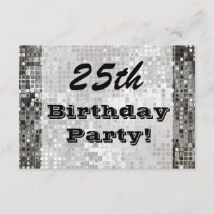 25ème Ou toute invitation d'argent de fête
