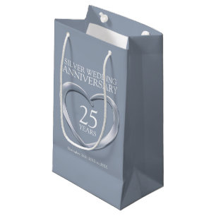 25ème sac de cadeau de photo d'anniversaire de