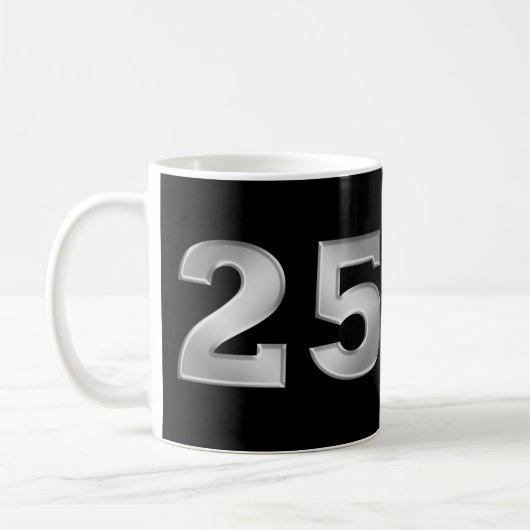 25ème Tasse argentée d'anniversaire (Gauche)