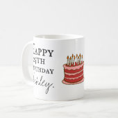 25ème tasse personnalisée d'anniversaire (Devant gauche)