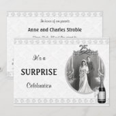 25èmes) invitations de fête d'anniversaire de (Devant / Derrière)