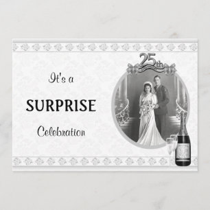 25èmes) invitations de fête d'anniversaire de