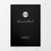 25ste huwelijksverjaardag zilveren foto QR RSVP Drieluik Aankondiging (Cover)