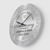 25ste trouwdag Zilver & Diamanten Grote Klok (Hoek)