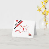 25ste verjaardag (mod birds) kaart (Gele Bloem)