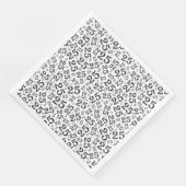 25th Age Random Number Pattern Black/White Servet (Hoek)