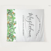 25th Birthday December Birth Flower Backdrop Wandkleed (Voorkant (horizontaal))