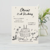 25th Birthday Party Invitation (Debout devant)