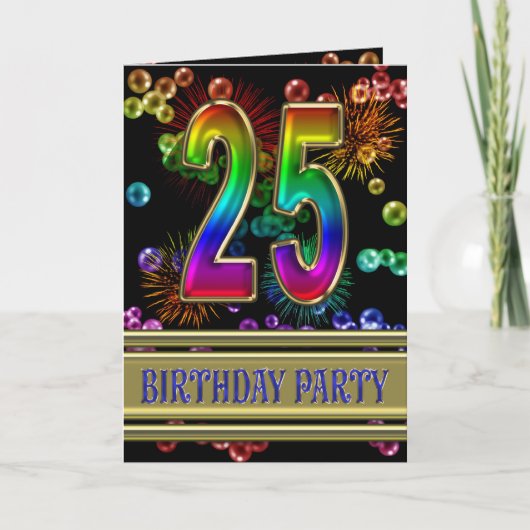 25th Birthday party Invitation (Voorkant)