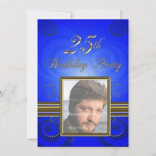 25th Birthday party Invitation Kaart