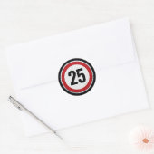 25th Birthday Speed Limit Sign - ANY AGE  Ronde Sticker (Envelop)