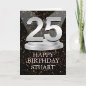 25th Birthday Spotlights Ajouter une carte de nom (Devant)