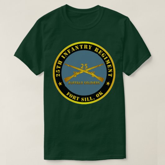 25th Infantry Regiment Fort Sill OK Buffalo Soldie T-shirt (Design voorkant)