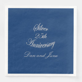 25th Silver Jubileum gepersonaliseerd Servet
