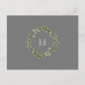 25th Silver Jubileum sparen de Datum Greenery Aankondigingskaart (Achterkant)