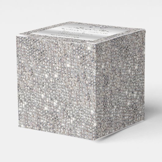 25th Silver Wedding Jubileum Custom Dank u Bedankdoosjes (Voorkant Zijde)