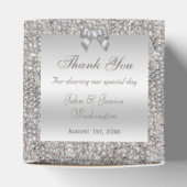 25th Silver Wedding Jubileum Custom Dank u Bedankdoosjes (Bovenkant)