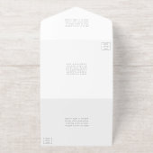 25th Silver Wedding Jubileum Echte Folie geperst All In One Uitnodiging (Buiten)