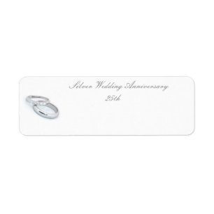 25th Silver Wedding Jubileum Etiket