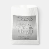 25th Silver Wedding Jubileum Favor Bag Bedankzakje (Voorkant)